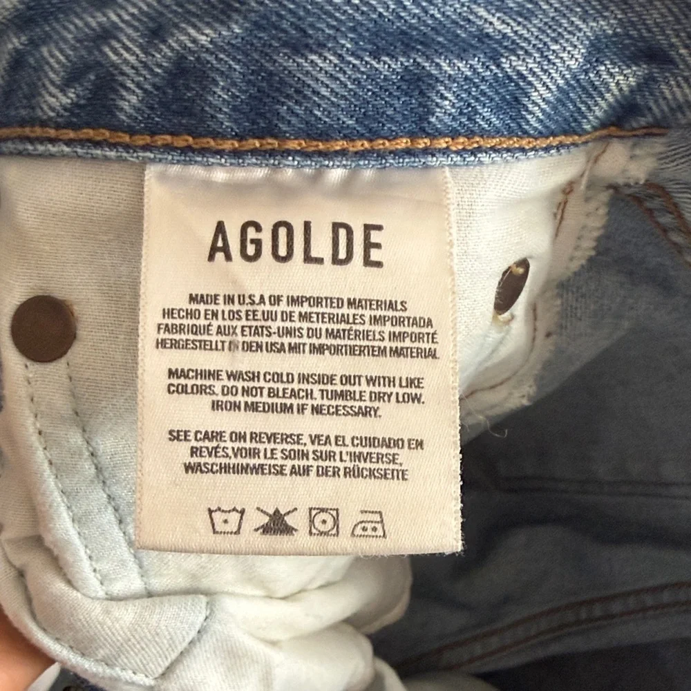 Agolde Cherie High Rise Straight Jeans in Merit Light Wash Denims Jeans Size 26 - Picture 4 of 7